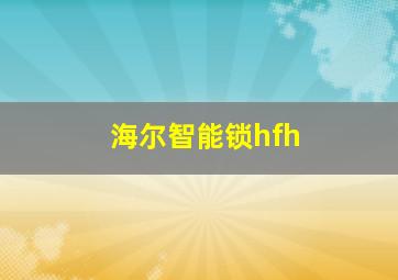 海尔智能锁hfh