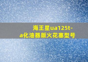 海王星ua125t-a化油器版火花塞型号