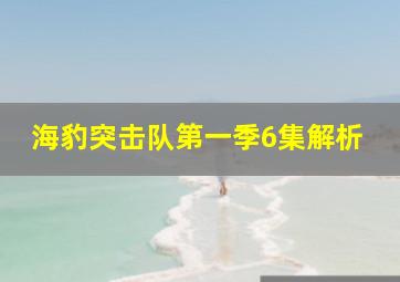 海豹突击队第一季6集解析