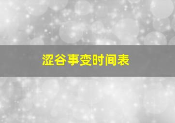 涩谷事变时间表