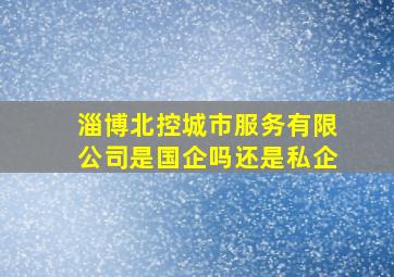 淄博北控城市服务有限公司是国企吗还是私企