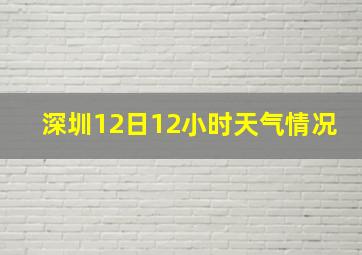 深圳12日12小时天气情况