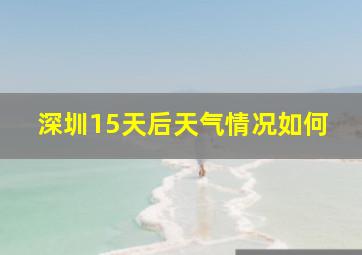 深圳15天后天气情况如何