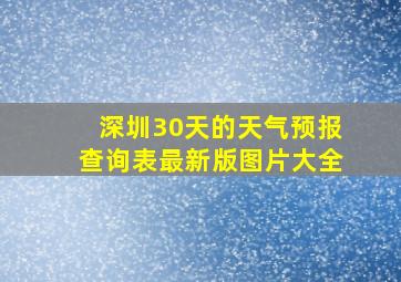 深圳30天的天气预报查询表最新版图片大全