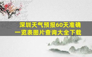 深圳天气预报60天准确一览表图片查询大全下载