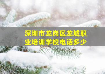 深圳市龙岗区龙城职业培训学校电话多少