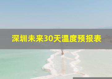 深圳未来30天温度预报表