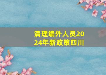 清理编外人员2024年新政策四川