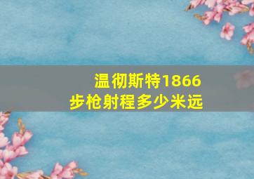 温彻斯特1866步枪射程多少米远