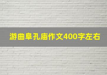 游曲阜孔庙作文400字左右