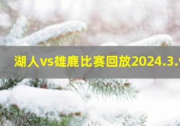 湖人vs雄鹿比赛回放2024.3.9