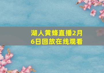 湖人黄蜂直播2月6日回放在线观看