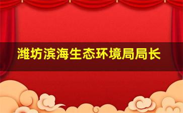 潍坊滨海生态环境局局长