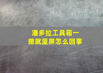 潘多拉工具箱一摁就蓝屏怎么回事