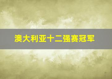 澳大利亚十二强赛冠军