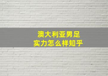 澳大利亚男足实力怎么样知乎