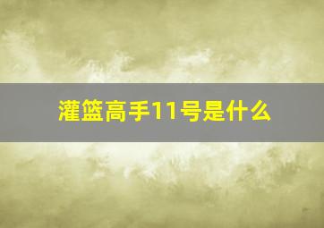 灌篮高手11号是什么