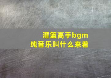 灌篮高手bgm纯音乐叫什么来着