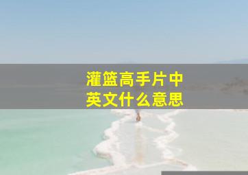 灌篮高手片中英文什么意思