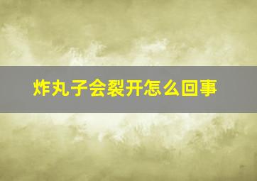 炸丸子会裂开怎么回事