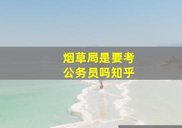 烟草局是要考公务员吗知乎