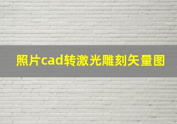 照片cad转激光雕刻矢量图