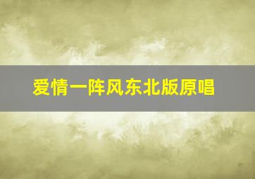 爱情一阵风东北版原唱