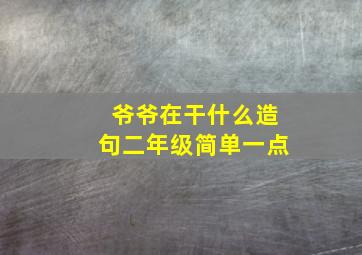 爷爷在干什么造句二年级简单一点