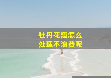 牡丹花瓣怎么处理不浪费呢