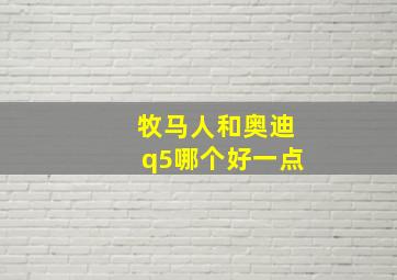 牧马人和奥迪q5哪个好一点