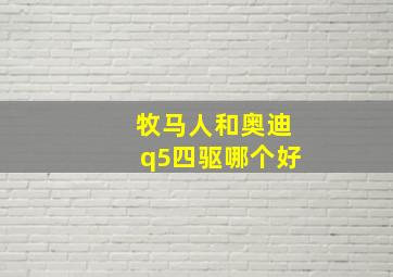 牧马人和奥迪q5四驱哪个好