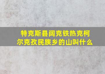 特克斯县阔克铁热克柯尔克孜民族乡的山叫什么