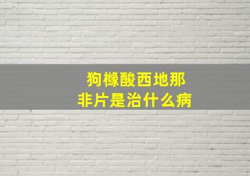 狗橼酸西地那非片是治什么病