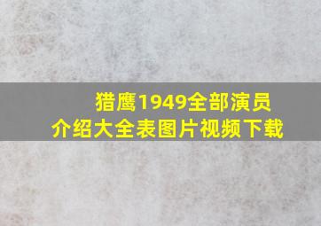 猎鹰1949全部演员介绍大全表图片视频下载