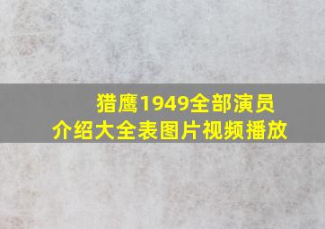 猎鹰1949全部演员介绍大全表图片视频播放