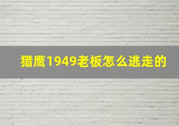 猎鹰1949老板怎么逃走的