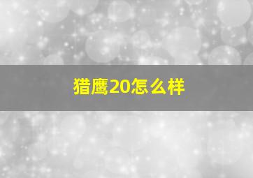 猎鹰20怎么样