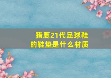 猎鹰21代足球鞋的鞋垫是什么材质