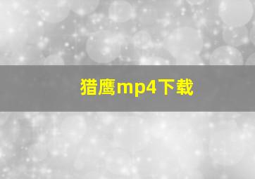 猎鹰mp4下载