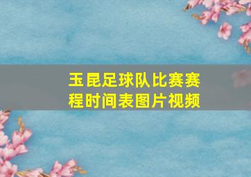 玉昆足球队比赛赛程时间表图片视频