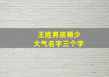 王姓男孩稀少大气名字三个字