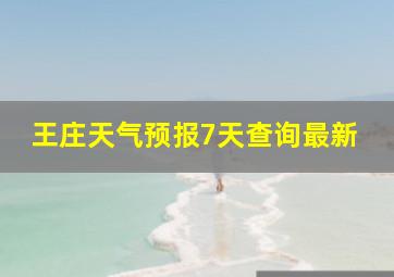 王庄天气预报7天查询最新