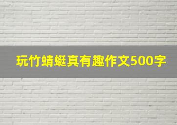 玩竹蜻蜓真有趣作文500字