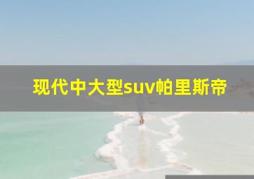 现代中大型suv帕里斯帝