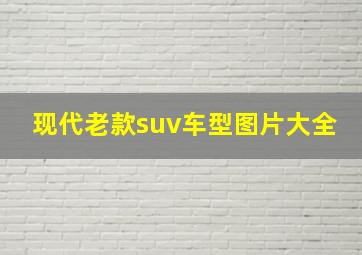 现代老款suv车型图片大全