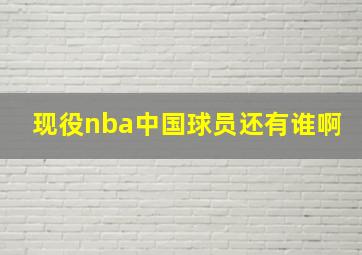 现役nba中国球员还有谁啊