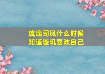 琉璃司凤什么时候知道璇玑喜欢自己