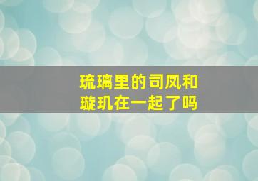 琉璃里的司凤和璇玑在一起了吗