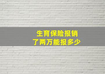 生育保险报销了两万能报多少