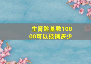 生育险基数10000可以报销多少